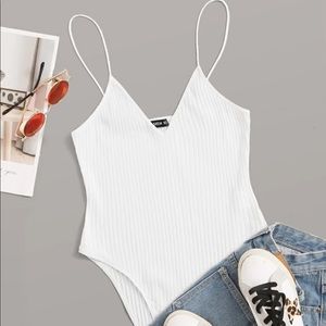 Rib knit solid bodysuit